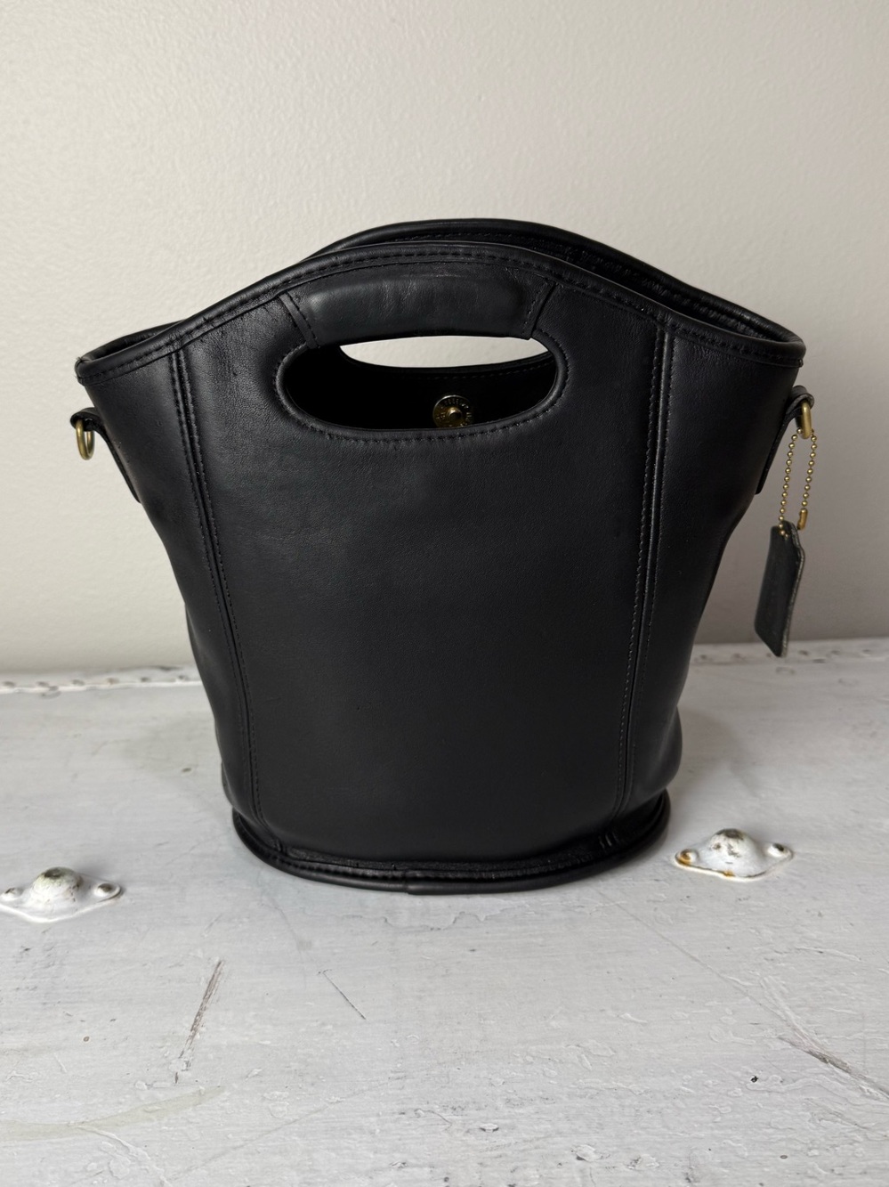 Vintage Coach Mini Shopper Bag Black Leather 9993 USA - Picture 10 of 10
